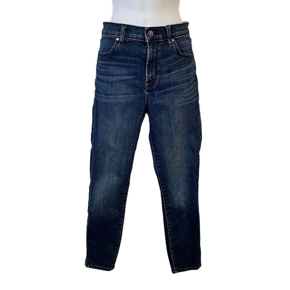 J Brand Denim - J Brand Womens Blue Medium Wash Denim Side Slit Skinny Crop Jeans Size 28